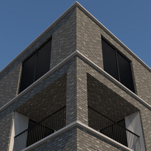 A property built using Everest Grey Multi bricks