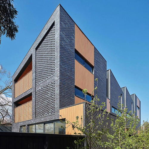 A commercial property built using Blue Black Multi Smooth bricks