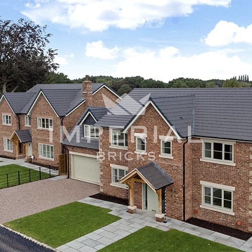An exterior of a house built using Olde Reclamation Shire bricks