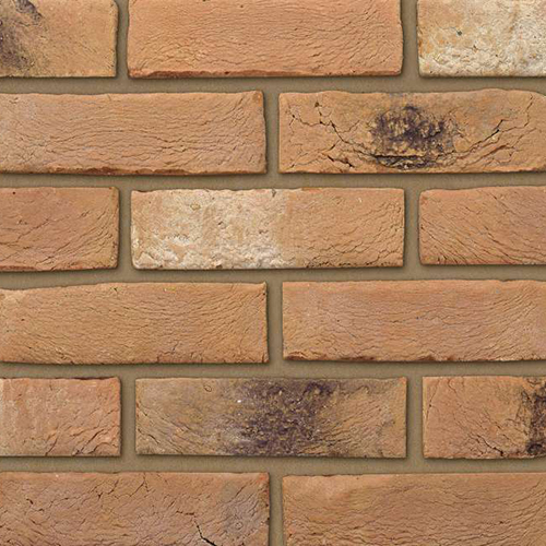 Close up of a wall of Ivanhoe Athena Blend bricks