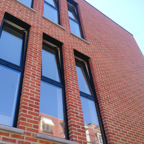 An office block built using Brigand bricks