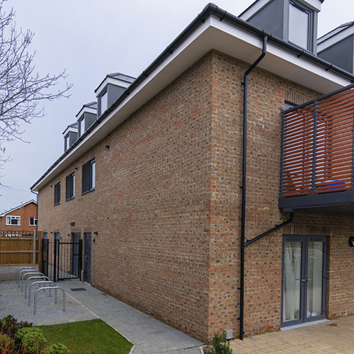 A commercial property built using Sussex Dark Multi bricks