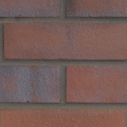 Close up of a wall of Dark Multi Smooth bricks