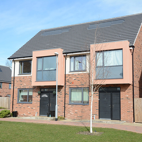 A residential property built using Betley Cottage Blend bricks
