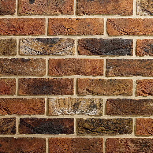 Close up of a wall of Birkdale Blend bricks