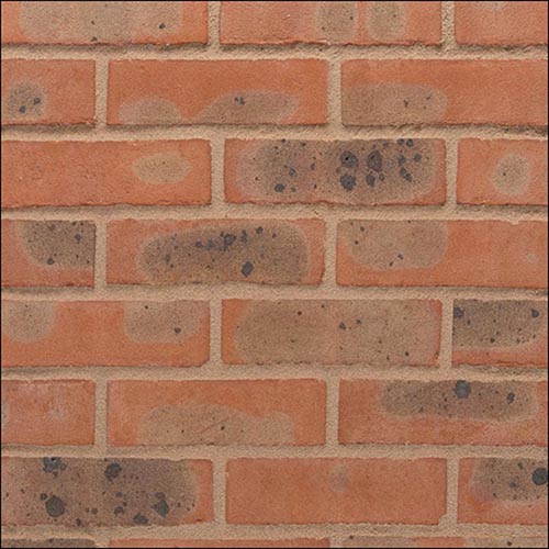 Close up of a wall of Maplehurst Light Multi Stock bricks