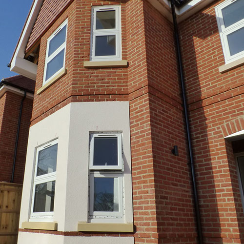 An exterior of a house built using Perton Orange bricks
