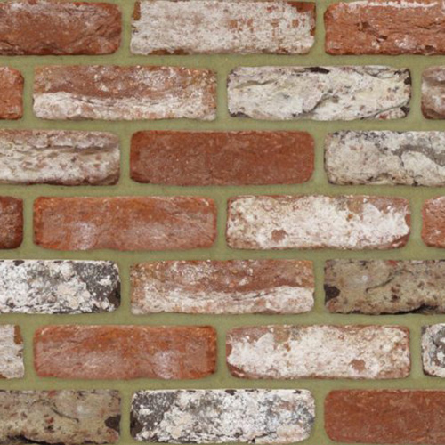 Close up of a wall of Venus Rustica bricks