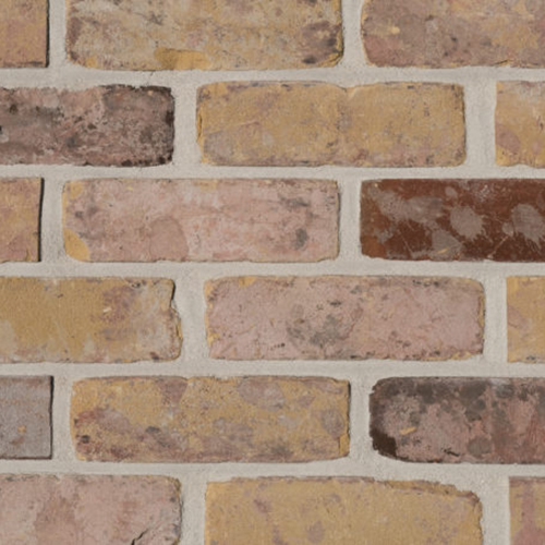 Close up of a wall of Provencial Blend bricks