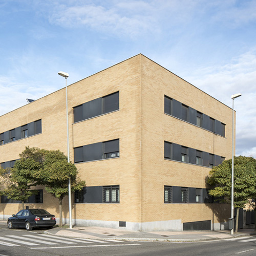 An office block built using Yellow Smooth bricks