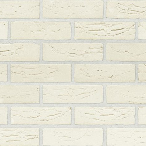 Close up of a wall of Nordic White bricks