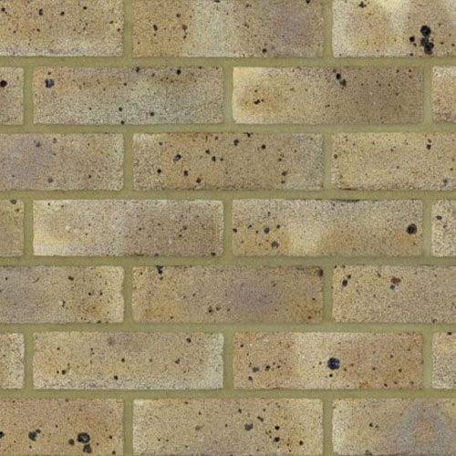 Close up of a wall of Thanet Yellow bricks