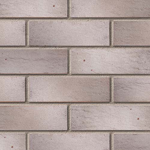 Close up of a wall of Milford Grey bricks