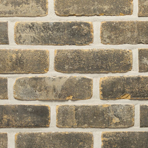 Close up of a wall of Weathered Rustica bricks