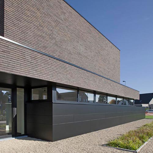 An exterior of a house built using Wimbledon Grey Stock bricks