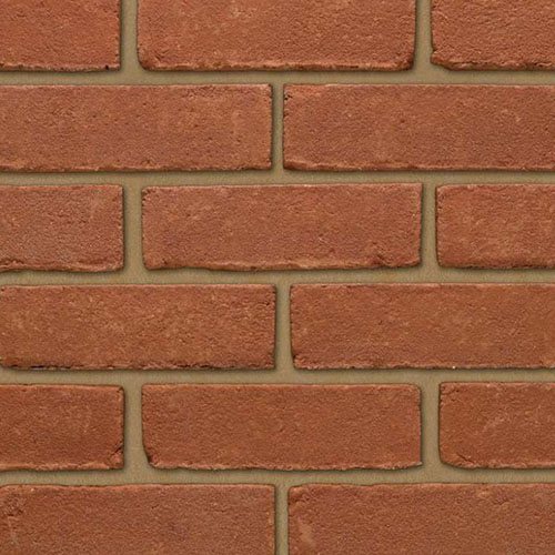 Close up of a wall of Mellow Regent Stock bricks