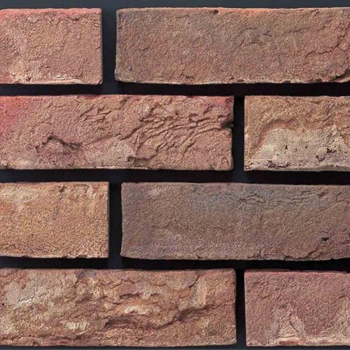Close up of a wall of Galtres bricks