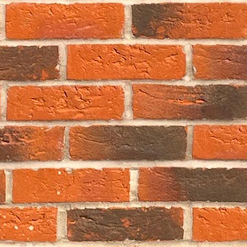 Close up of a wall of Marleigh Blend bricks