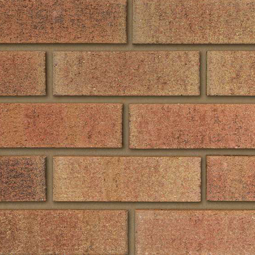Close up of a wall of Dilston Blend bricks