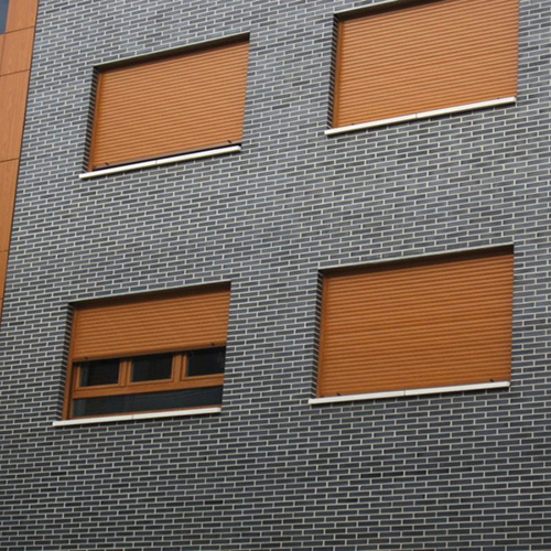 A office block built using Blue Black Multi Smooth bricks