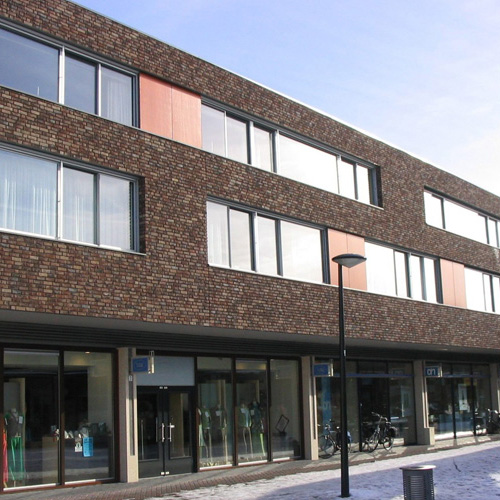A commercial property built using Klampaert Classic bricks