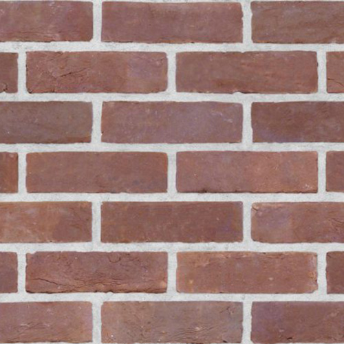 Close up of a wall of Tettenhall Red bricks