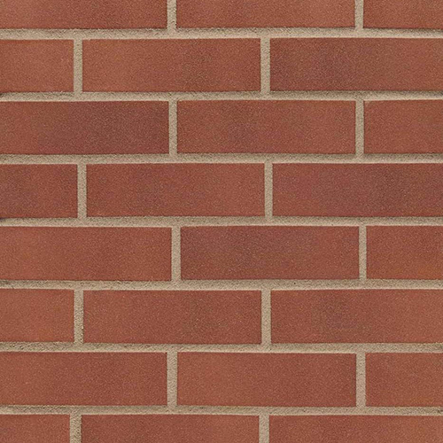 Close up of a wall of Sandown Red bricks