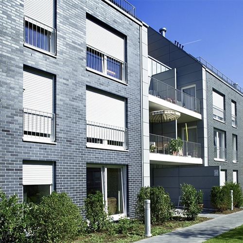 A residential property made from Potsdam Blue bricks