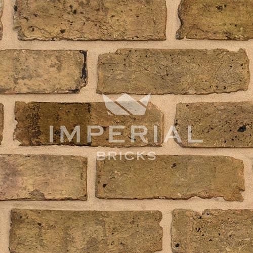 Close up of a wall of Windsor Weathered Yellow bricks