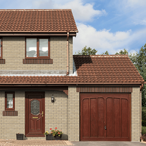 A residential property built using Farnham Cream bricks