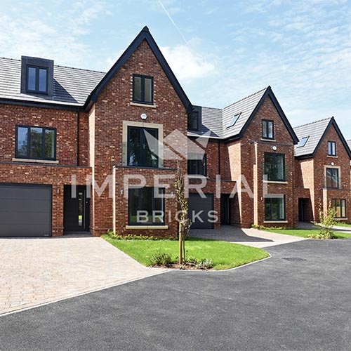 An exterior of a house built using Reclamation Red Handmade bricks