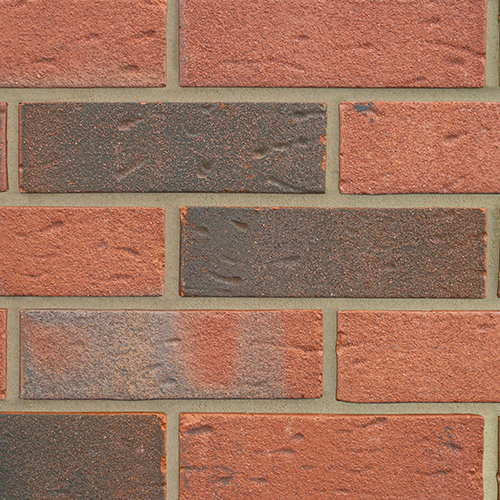 Close up of a wall of Chidwell Multi bricks