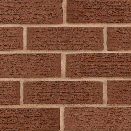 Close up of a wall of Dales Red bricks