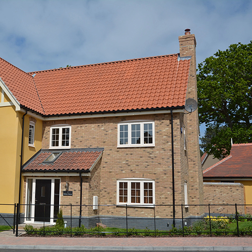 A house built from Ivanhoe Athena Blend bricks
