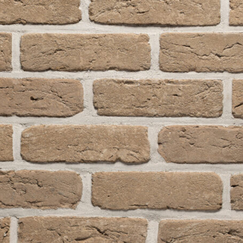 Close up of a wall of Hammersmith Grey Antique bricks