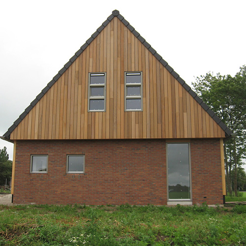 Rear exterior of a house built using Harrier bricks