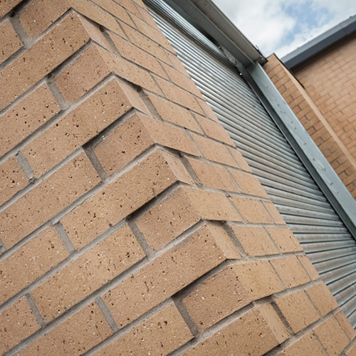 A detailed view of some Nevada Buff brickwork