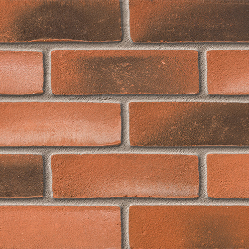 Close up of a wall of Betley Cottage Blend bricks