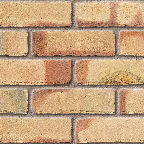 Close up of a wall of Whydown Mixture bricks