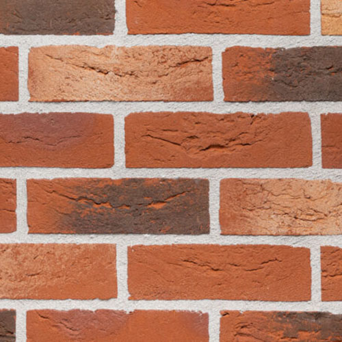 Close up of a wall of Snowdon Blend bricks