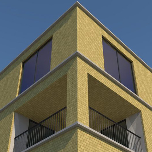 An exterior of a property built using Yellow Textured bricks