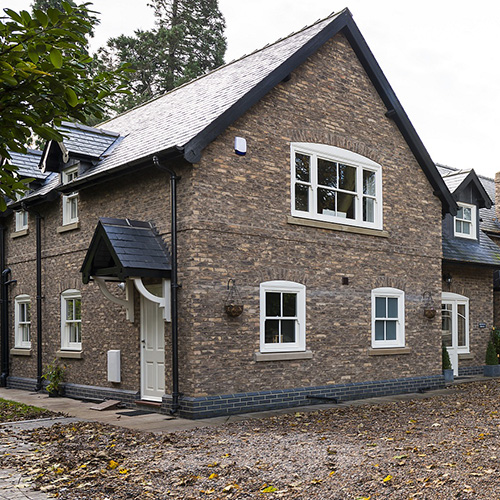 An exterior of a house built using Kilburn bricks