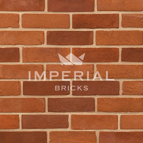 Close up of a wall of Camberley Blend bricks