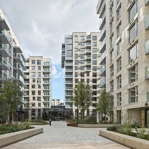 A residential development built using Ashpark Smoked bricks