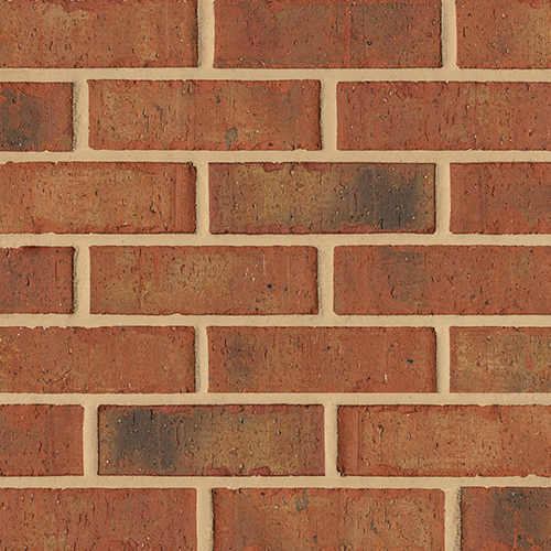 Close up of a wall of Ridings Gold Antique bricks