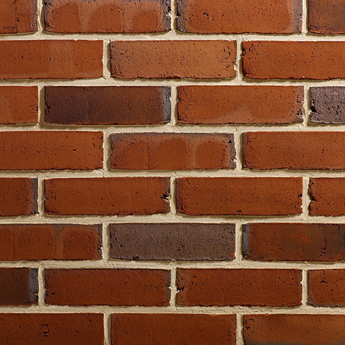 A wall of Old Pluckley Blend bricks