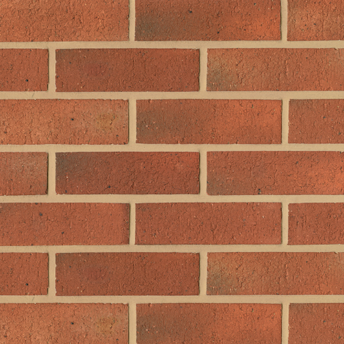 Close up of a wall of Wolds Autumn Blend bricks