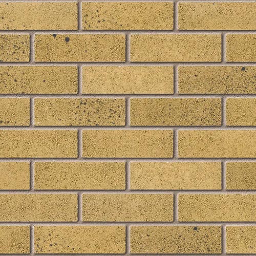 Close up of a wall of Cheltenham Burnt Wheat bricks