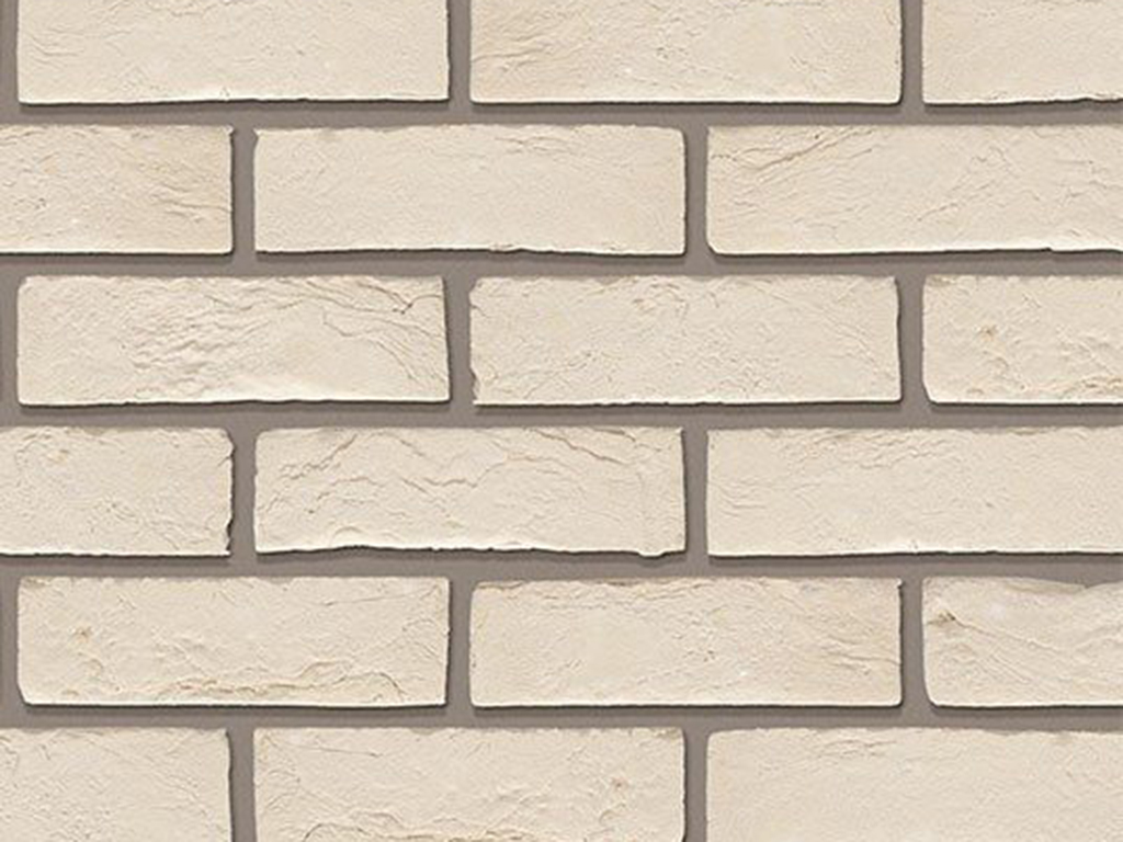 CLose up of a wall of Forum White bricks