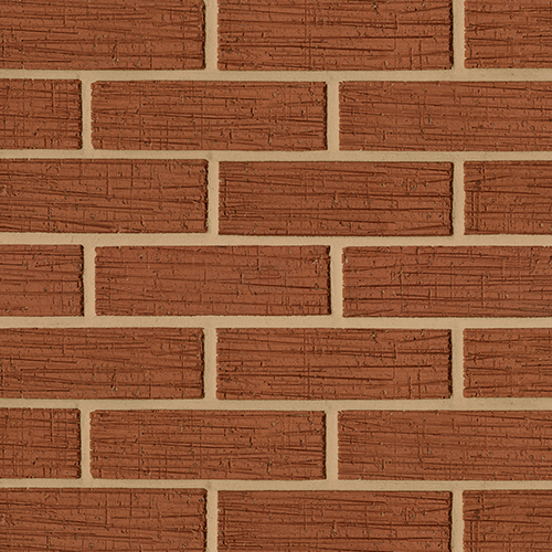 Close up of a wall of Crigglestone Red bricks